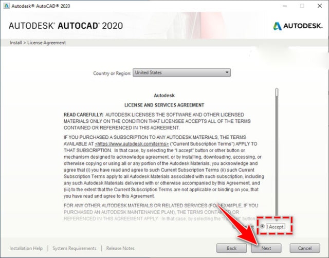 Cài đặt autocad 5