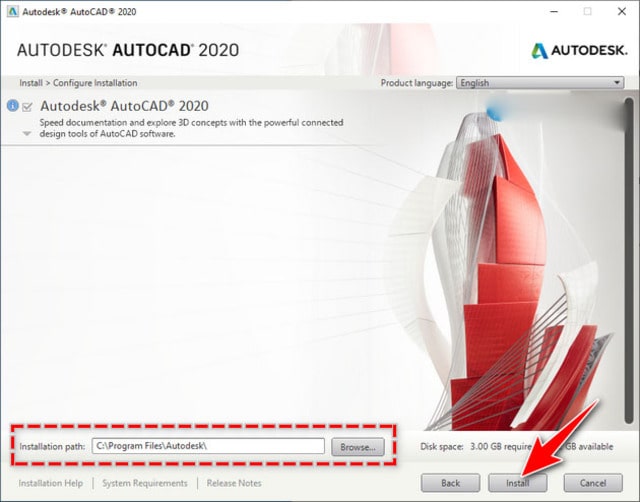 Cài đặt autocad 6