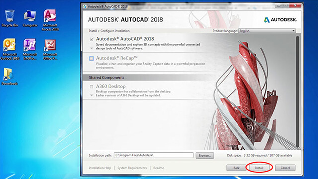 Cách cài đặt AutoCAD phiên bản 2018