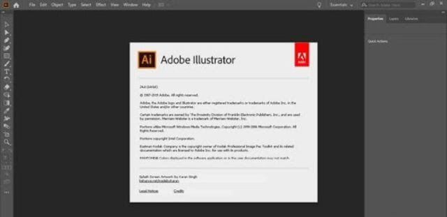 Mở Adobe Illustrator CC lên thì giao diện phần mềm sẽ như sau: