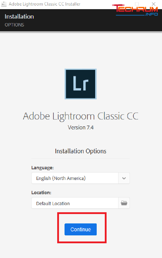 cài đặt lightroom class cc 2018 3