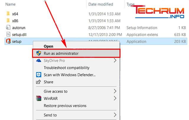 Sau khi tải phần mềm từ link bên trên và giải nén, bạn kích chọn chuột phải ở file setup, bấm chọn "Run as administrator" để cài đặt.