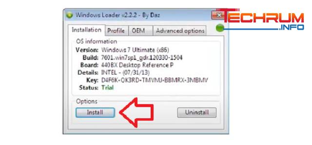 Cách cài đặt Windows Loader 2.2.2 bước 2