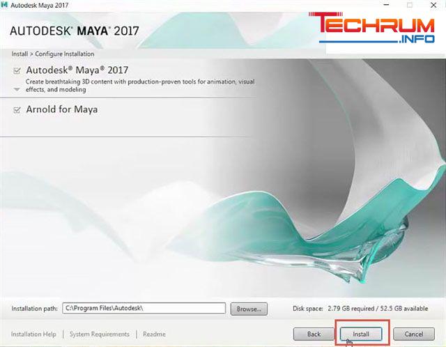 cài đặt Autodesk Maya 2017-4