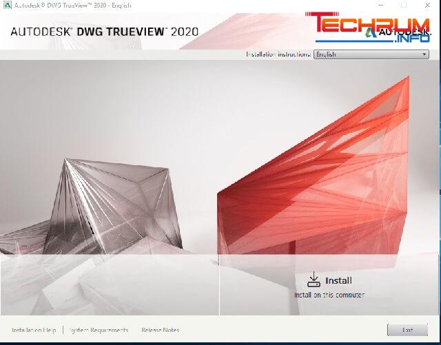 Bước 3: Giao diện cài đặt DWG Trueview 2019