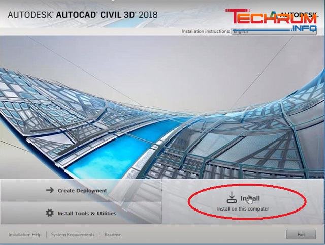 Bước 2 - Cài đặt AutoCAD Civil 3D 2018