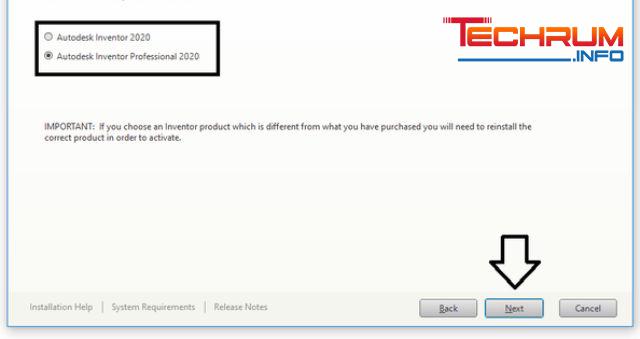 Tại đây bạn có thể tùy chọn cài đặt 1 trong 2 bản Autodesk Inventor 2020 hoặc Autodesk Inventor Professional 2020