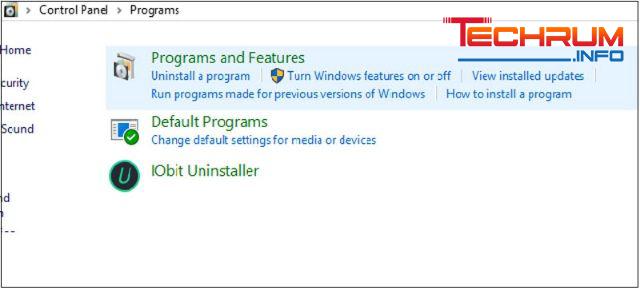 Gỡ bỏ phần mềm từ Control Panel