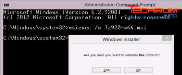 Gỡ bỏ chương trình bằng tập tin cài đặt MSI