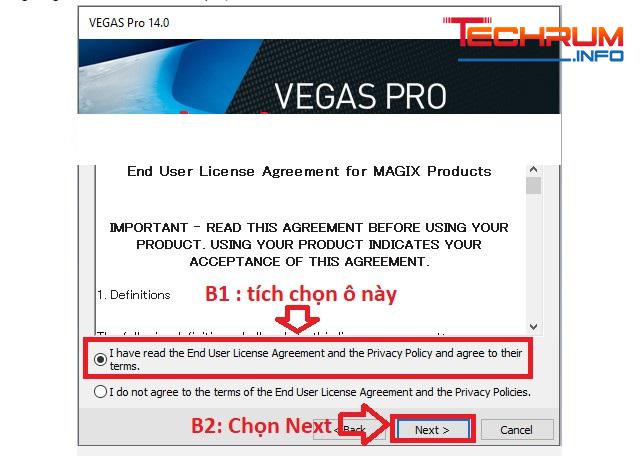 Bước 3 - Cài đặt phần mềm Sony Vegas Pro 14 