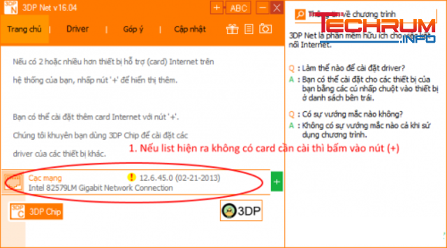 Hướng dẫn sử dụng 3DP NET để cài driver mạng Internet/Wifi