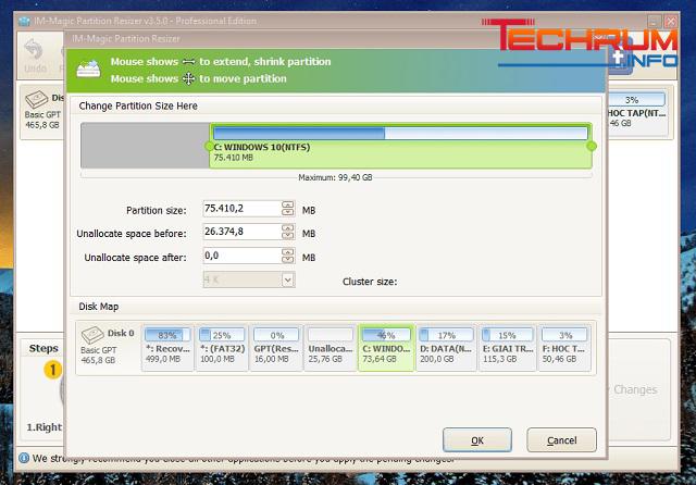 Phần mềm IM-Magic Partition Resizer