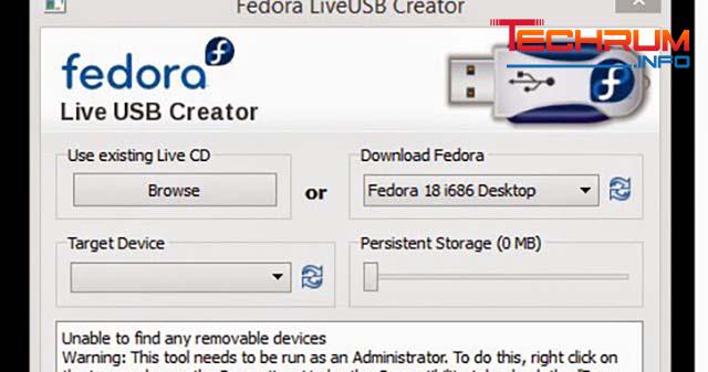 phần mềm tạo usb boot Fedora LiveUSB Creator