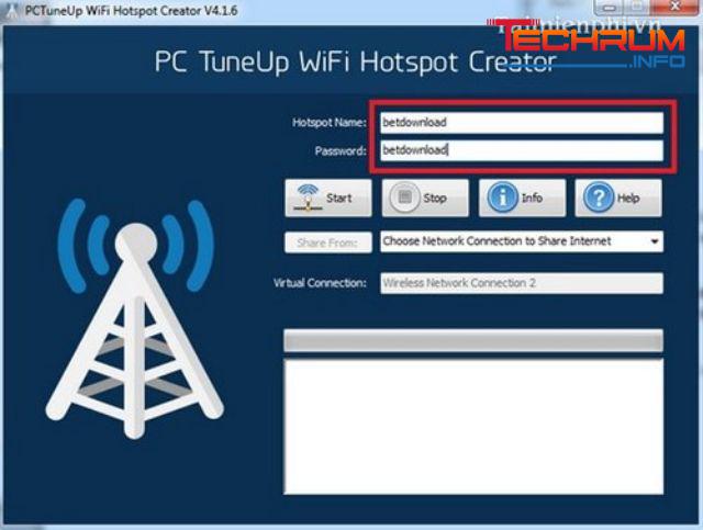 Phần mềm WiFi HotSpot Creator