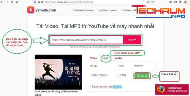 Bước 1  file MP3 trên YouTube bằng y2mate.com 