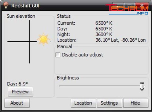 RedShift GUI