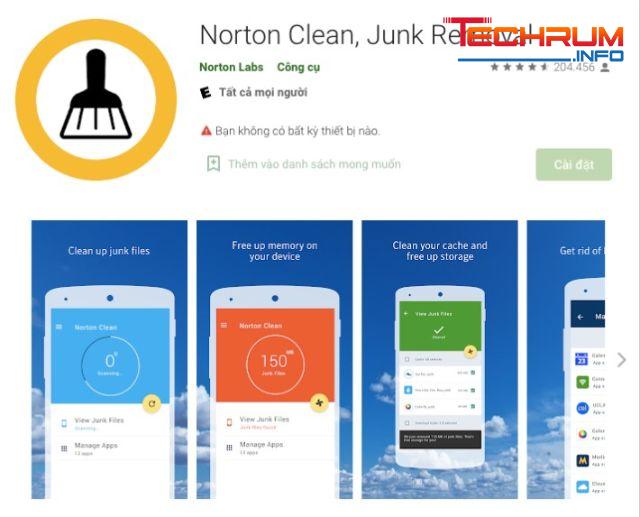 Phần mềm dọn dẹp Norton Clean