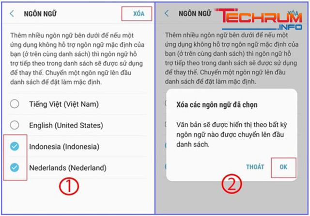 Cách xoá bớt ngôn ngữ trên điện thoại Samsung