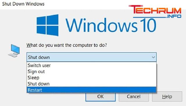 Khởi động lại laptop