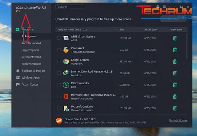 phần mềm IObit Uninstaller