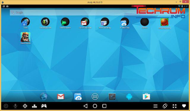 Phần mềm giả lập Andy OS