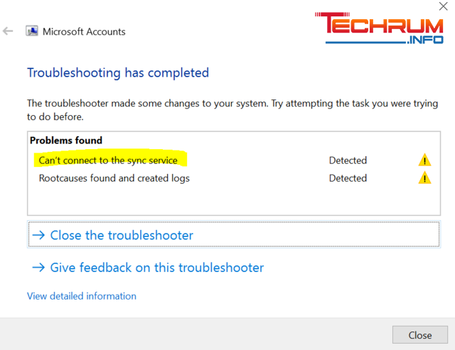 Microsoft Accounts Troubleshoot