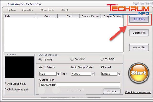 phần mềm tách tiếng ra khỏi video AoA Audio Extrator