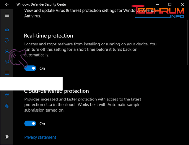 tắt window defender trong win 10 bằng Settings