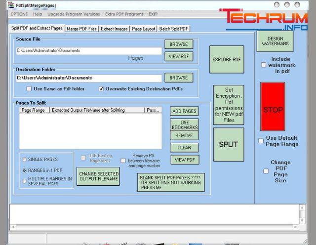 PDF Split Merge Pages