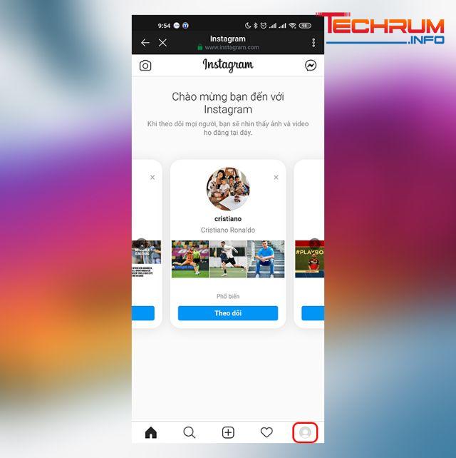 vô hiệu hóa Instagram trên điện thoại bước 2