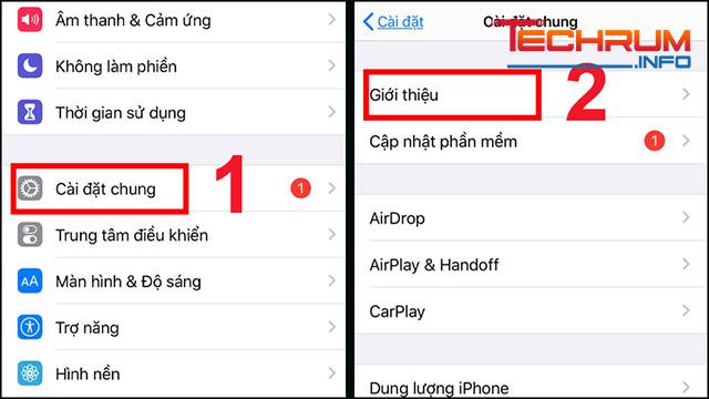 cách check imei iphone qua cài đặt