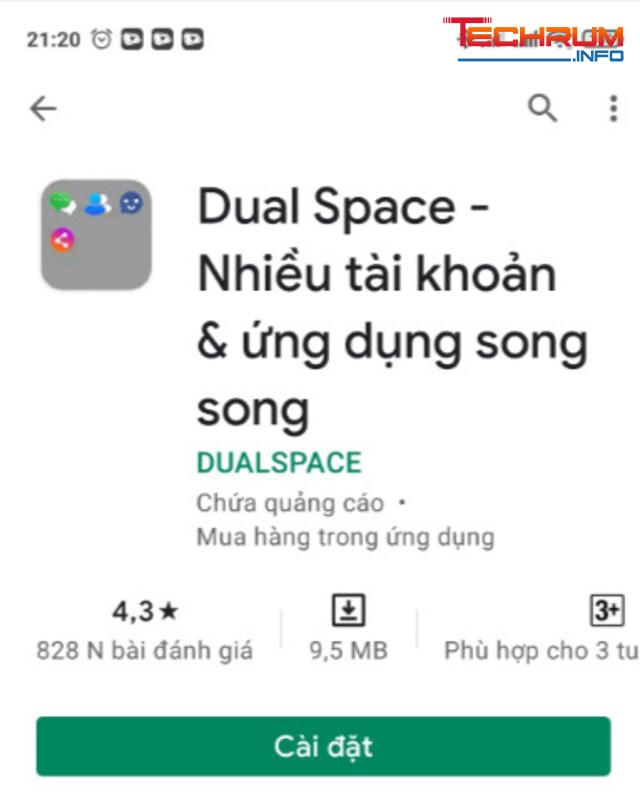 Cách dùng 2 zalo bằng app Dual Space