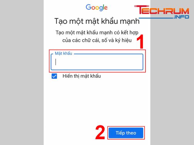 Cách tạo tài khoản Gmail trên điện thoại bước 4