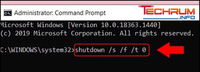 Dùng lệnh tắt máy trên CMD bước 2