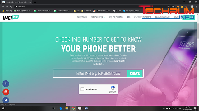 Check IMEI qua trang web