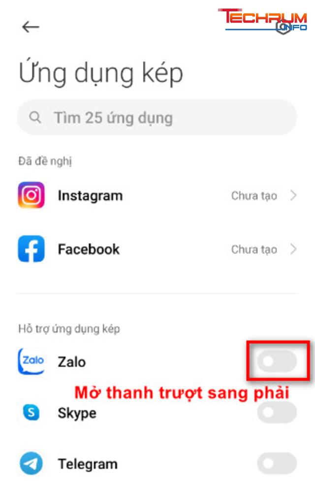 Sử dụng tính năng ứng dụng kép trên điện thoại Android