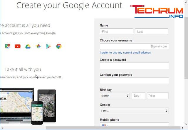 Cách tạo tài khoản Gmail trên máy tính bước 4