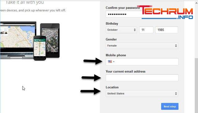 Cách tạo tài khoản Gmail trên máy tính bước 9