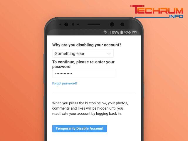 Vô hiệu hóa tài khoản Instagram tạm thời