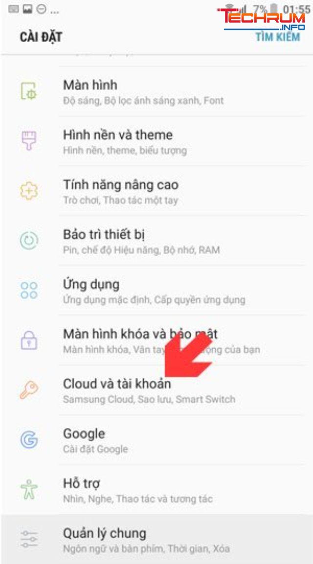 Cách thêm tài khoản Google trên thiết bị Android bước 1-1