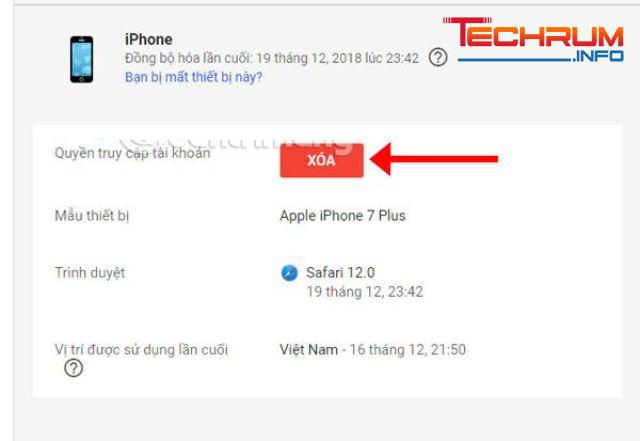 Cách thoát tài khoản từ thiết bị Android bằng tài khoản Google bước 2-2