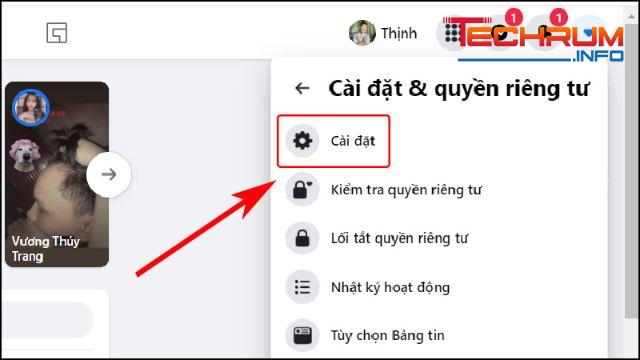 Khóa tài khoản Facebook tạm thời trên máy tính bước 2