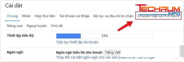 Bật POP/IMAP trong cài đặt Gmail bước 3