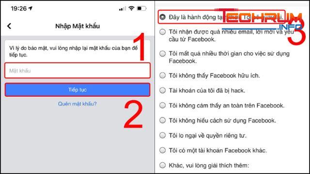 Khóa tài khoản Facebook tạm thời trên điện thoại bước 4