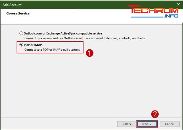 Cách thêm tài khoản Gmail vào Outlook bằng POP bước 4