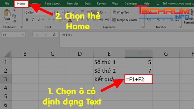 Cách sửa lỗi Excel không nhảy công thức bằng cách đặt lại định dạng ô 1