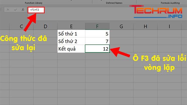 Cách sửa lỗi Excel không nhảy công thức bằng cách sửa lỗi vòng lặp 4