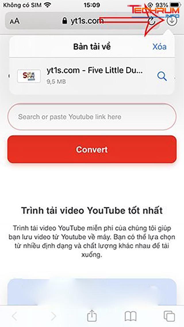 Cách tải video Youtube về iPhone bằng yt1s.com 4