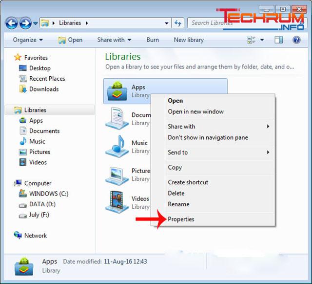 Cách thay đổi đường dẫn download trên windows 7-14