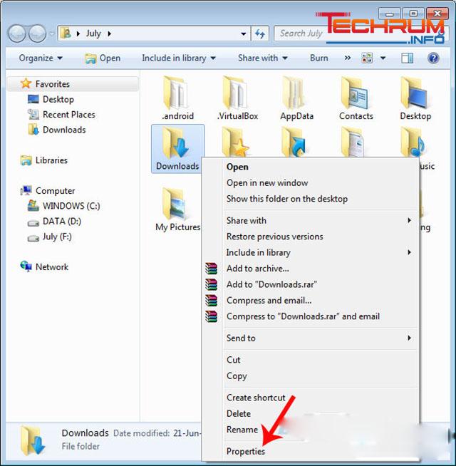 Cách thay đổi đường dẫn download trên windows 7-19